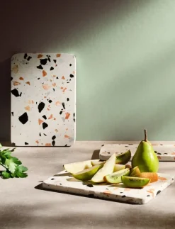 SERVE-IT serving plate 40 cm, White terrazzo