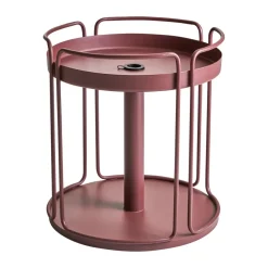 Shady side table and parasol base, Zin red