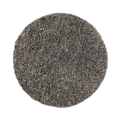 Shaggy rug round, White/charcoal, 220 cm
