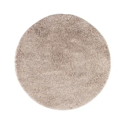 Shaggy rug round, White/grey, 220 cm