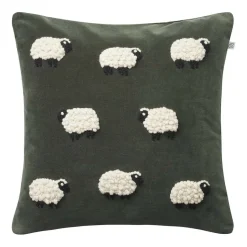 Sheep cushion cover 50x50 cm, Forest green