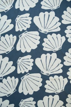 Shell curtain long 145x250, Blue