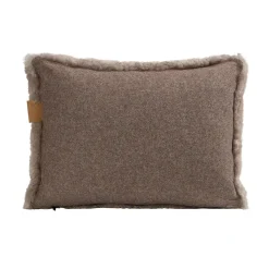 Shepherd Lina sheep skin cushion 40 x 30 cm, stone
