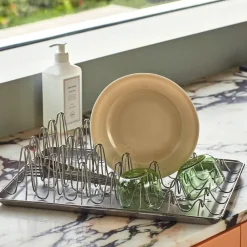 Shortwave dish-drying rack, stainless steel