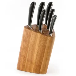 Signature Prism Oak knife block set 7 pieces, oak