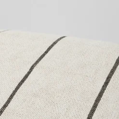 Sigrid pouf, Light beige-black, 50x50 cm