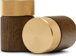 Sina salt and pepper mill 6 cm, Dark ash-brass