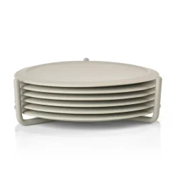 Singles coaster 6-pack with holder, mud