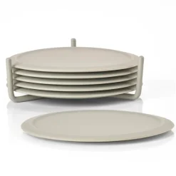 Singles coaster 6-pack with holder, mud