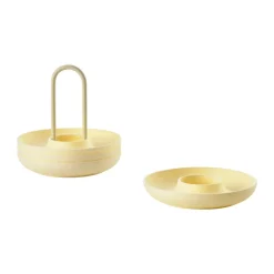 Singles egg cup 4-pack with holder, Limestone