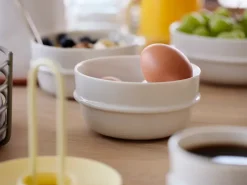 Singles egg cup 4-pack with holder, Limestone