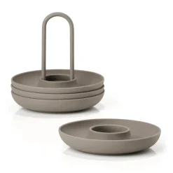 Singles egg cup 4-pack with holder, Taupe