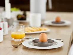 Singles egg cup 4-pack with holder, Taupe