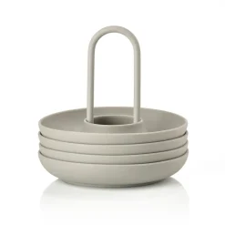 Singles egg cup 4-pack with holder, mud