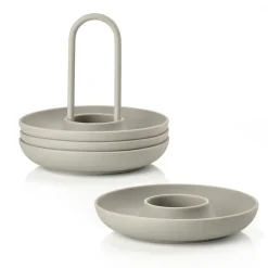Singles egg cup 4-pack with holder, mud