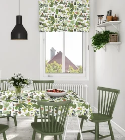 Skogsliv oilcloth, Green