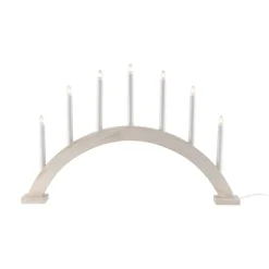 Sky advent candle bow 41 cm, white washed