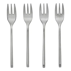 Sletten cake fork 4-pack, Full satin forged