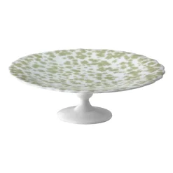 Slåpeblom cake platter Ø21 cm, Green