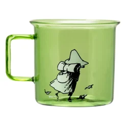 Snufkin glass mug 35 cl, Green