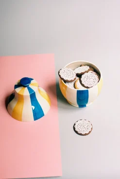 Sobremesa stripe cake tin Ø19 cm, Blue-yellow