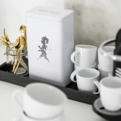 Solstickan coffee jar 20.5 cm, White high gloss