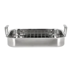 Somme oven pan with grid 32x26,5x5,5 cm, Stainless steel