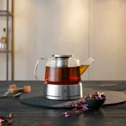Sorrento teapot, stainless steel