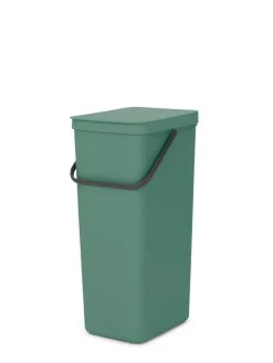 Sort & Go Waste Bin 40 L, Fir green