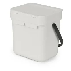Sort & Go waste bin 3 L, Light grey