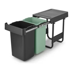 Sort&Go Built-in Bins, 2x15 L, Dark grey