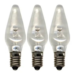 Spare lamp E10 universal LED indoors 3-pack, 2100K non-dimmable