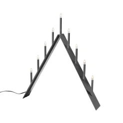 Spica 9 Advent candle holder, Dark grey, led