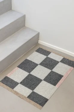 Square all-round door mat, Dark grey, 55x80 cm