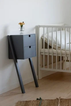 Square bed- and hall way shelf, Grey