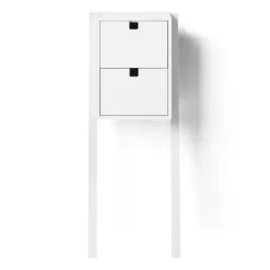 Square bed- and hall way shelf, White