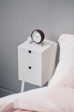 Square bed- and hall way shelf, White