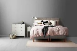 Square bed- and hall way shelf, White