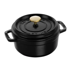 Staub La Cocotte round pot cast iron 0.8 L, Black