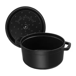 Staub La Cocotte round pot cast iron 0.8 L, Black