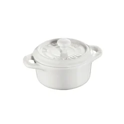 Staub round mini casserole dish 0.2 l, white