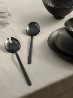 STELLA salad cutlery black 2-pack, 28 cm