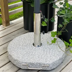 Stenbro parasol base, Grey, 40 kg granite