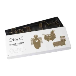 Stig L gingerbread mould 3 pieces, Gold