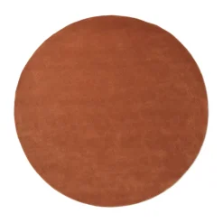 Stille tufted rug round, Red brown, Ø240 cm