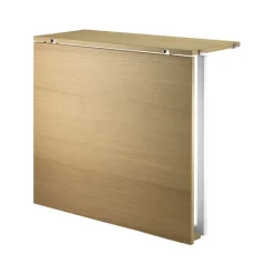 String folding table, Walnut-white metal legs