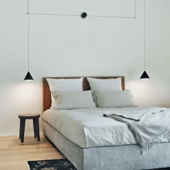 String Light Cone pendant, Black, 12m cable