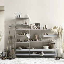 String Outdoor shelf, Galvanized-58x30 cm-high edge