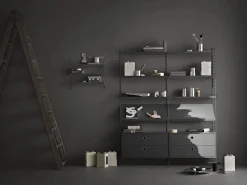 String wall panels, Dark grey, 50x30 cm, 1-pack