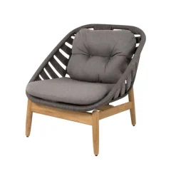 Strington lounge armchair, Cane-Line Airtouch dark grey-teak